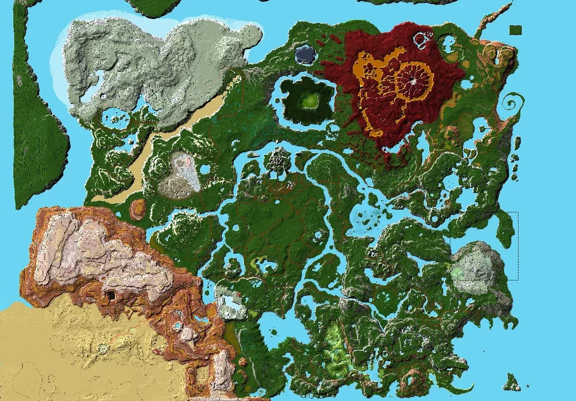 Breath of the Wild Minecraft Overhead Map