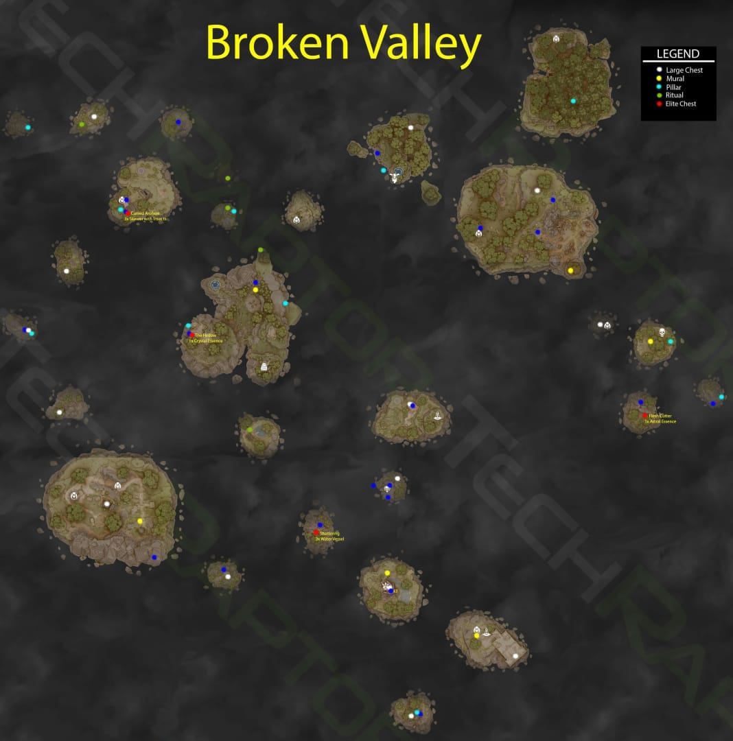 Full Sized Frozen Flame Broken Valley Map