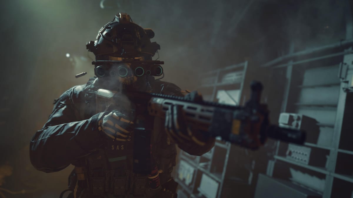 A soldier firing a weapon in Call of Duty: Modern Warfare 2