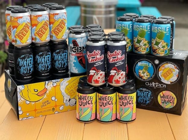 A collection of beers as part of Champion Brewing