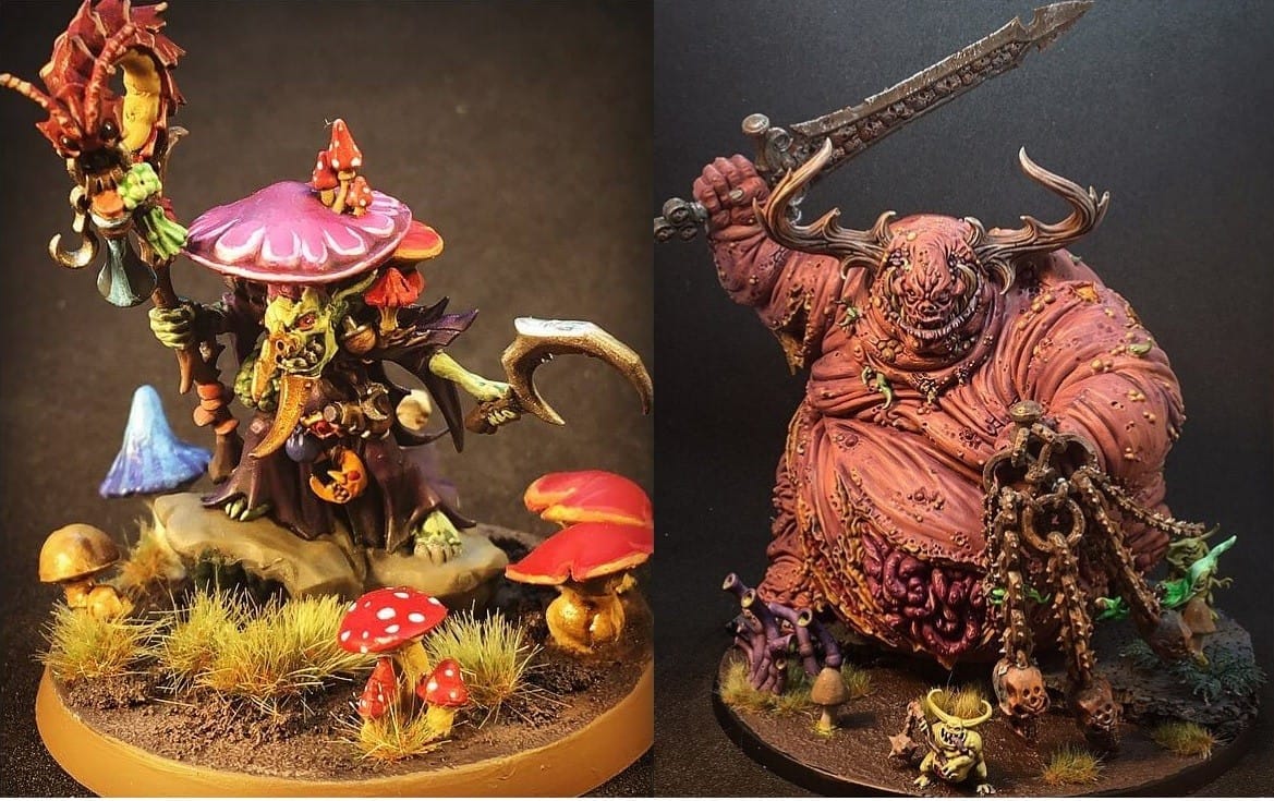 Chantel's Cave-Shaman, Snazzgar Stinkmullet and Great Unclean One.