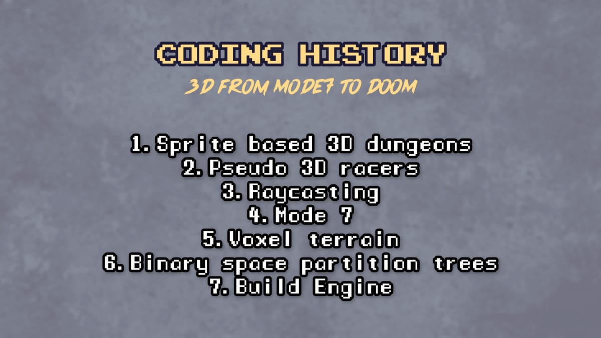Coding History List