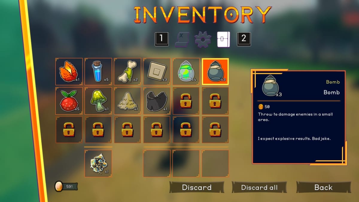 Coverage Club A Knight's Quest Inventory