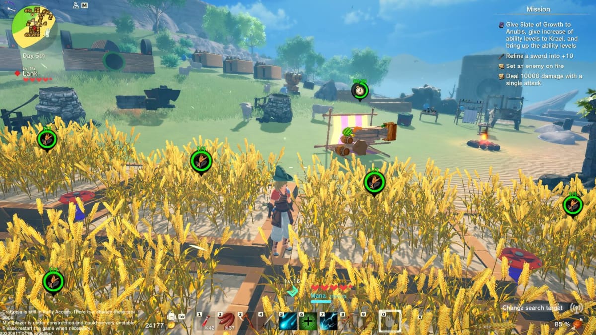 Wheat fields in Craftopia.