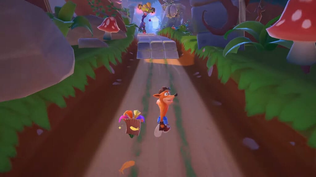 Gameplay in Crash Bandicoot: On the Run!