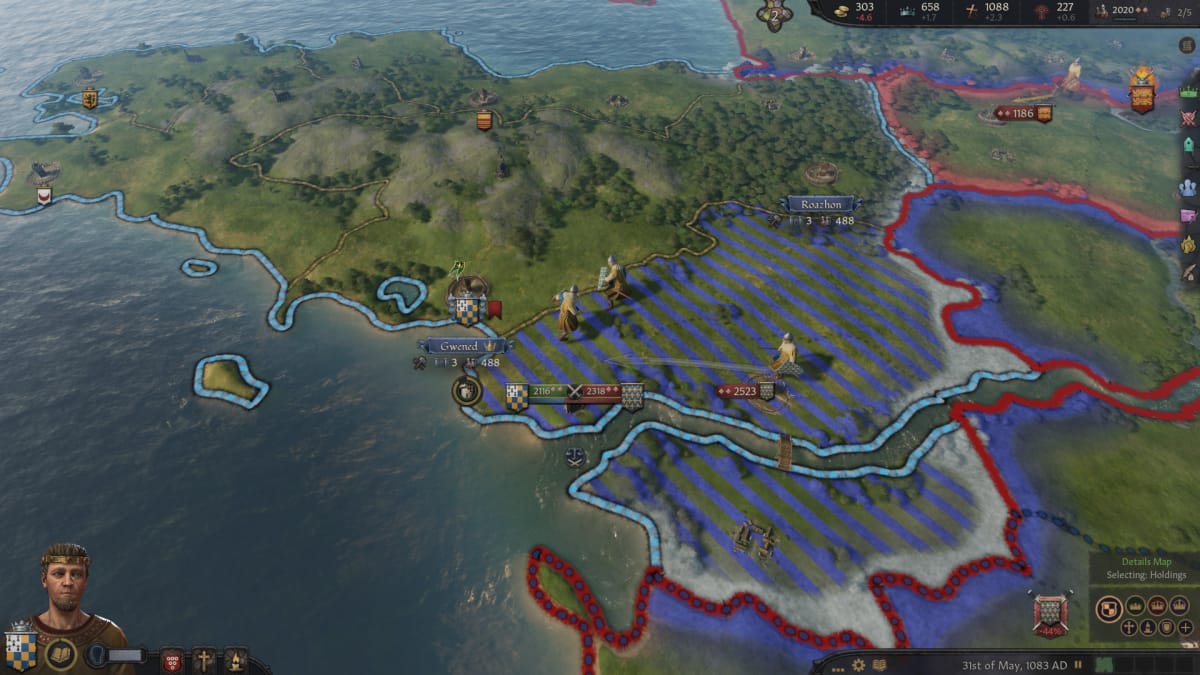 Crusader Kings 3 update screenshot shows that war is always inevitable.