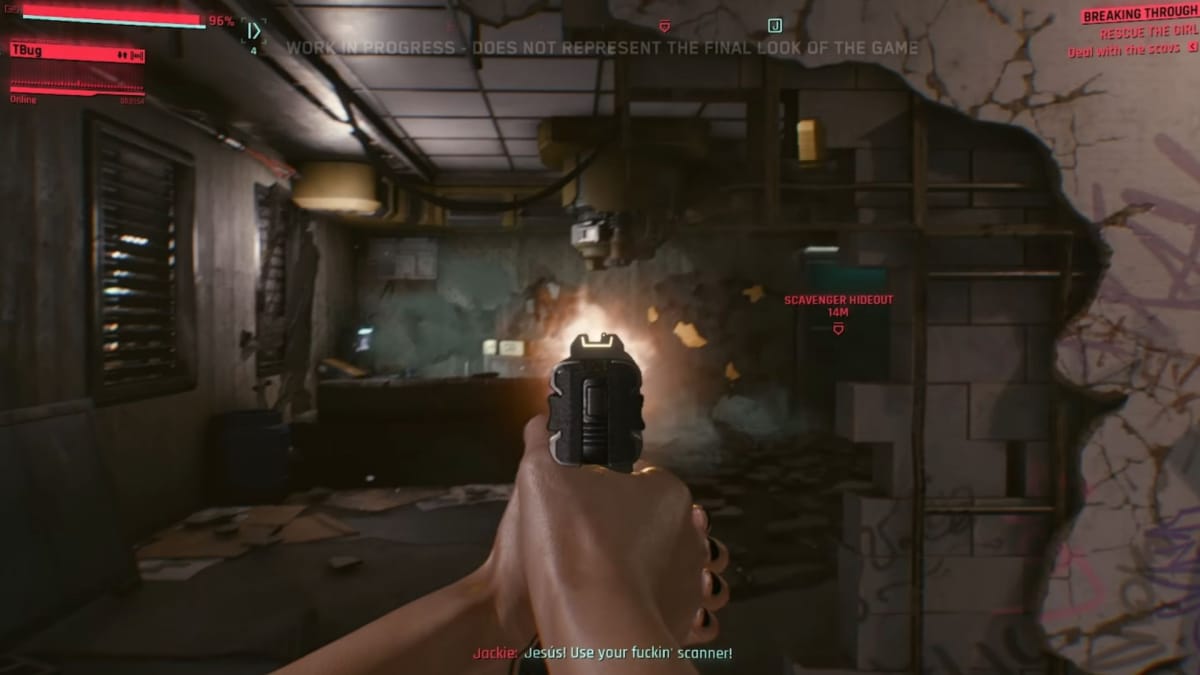 Combat shown off in the E3 2018 Cyberpunk 2077 demo