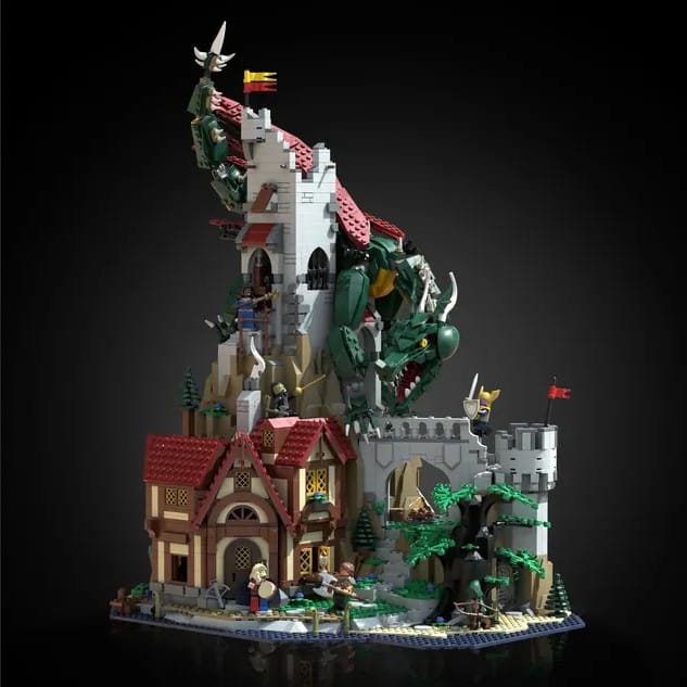 A photo of the D&D Lego Ideas contest entry Dragon Keep: Journey's End