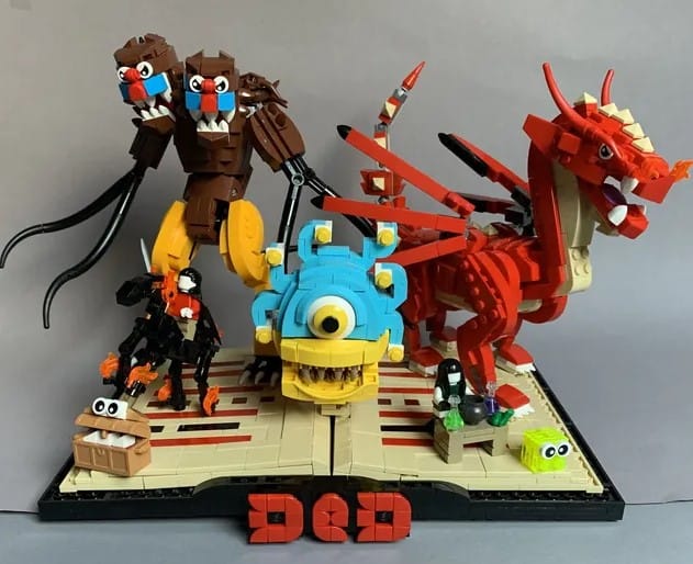 A screenshot of the D&D Lego Ideas contest entry called Monster Manual
