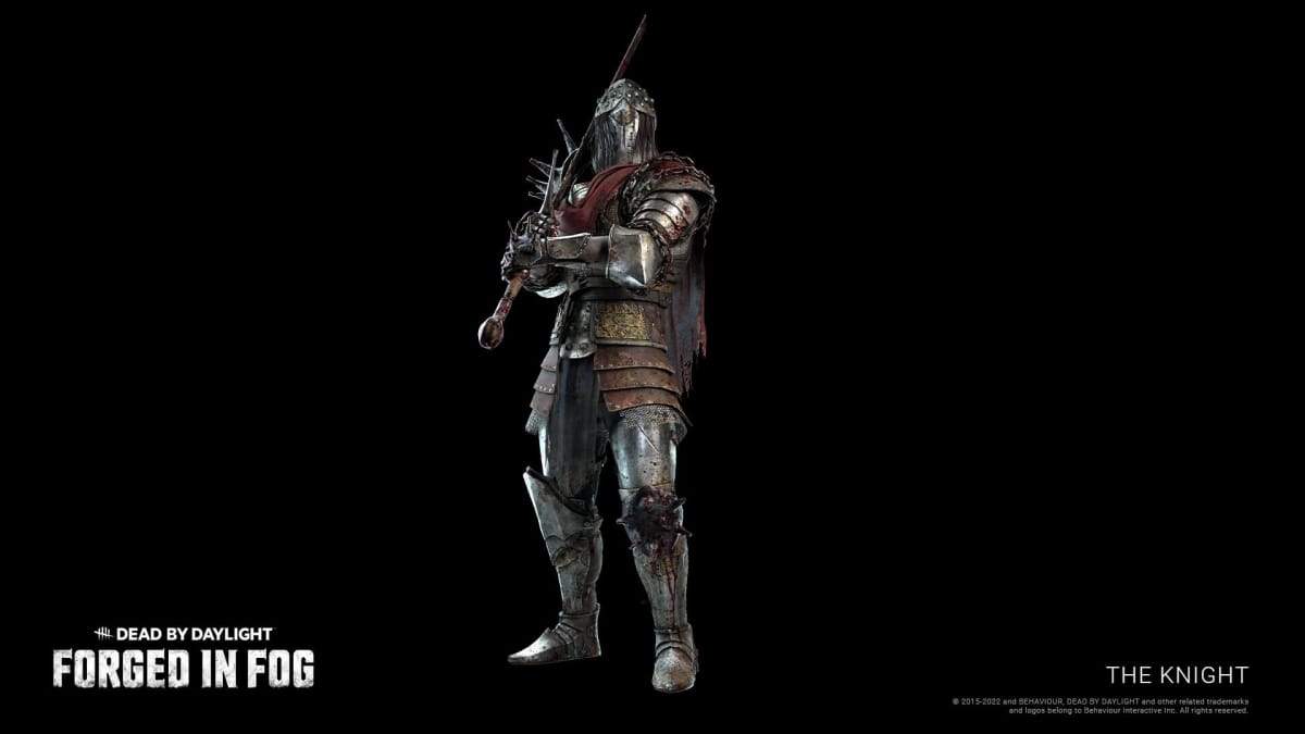 Dead By Daylight Chapter 26 screenshot showing off the knight in all his armored glory.