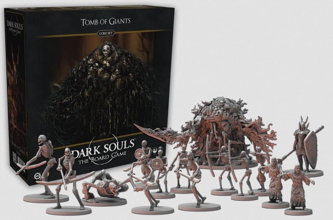 Dark souls board game expansions artwork featuring Tomb of Giants