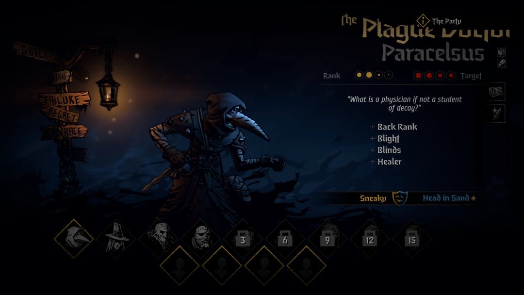 The Plague Doctor Adventurer in Darkest Dungeon 2