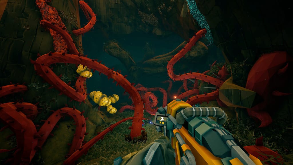 The Hollow Bough biome in the new Deep Rock Galactic update