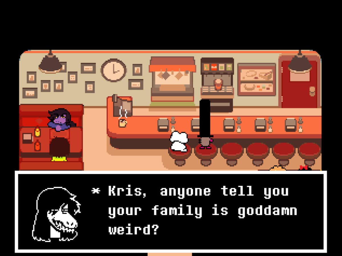 Susie telling Kris their family is "goddamn weird" in Deltarune