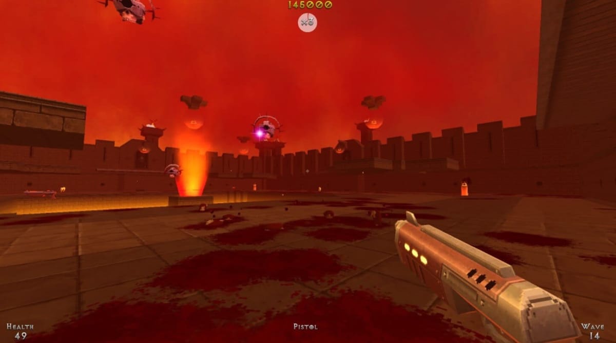 Demon Pit screenshot - advanced flying skulls