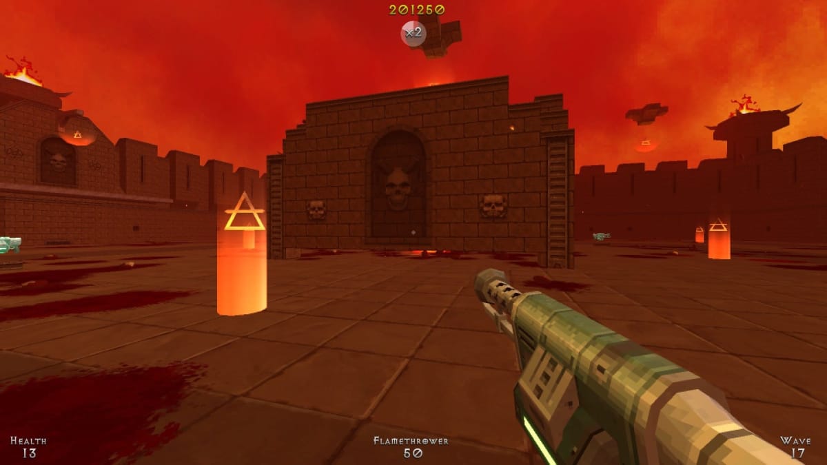 Demon Pit screenshot - arena structure