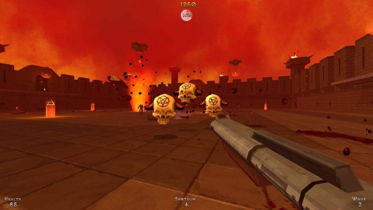 Demon Pit screenshot - flying skulls