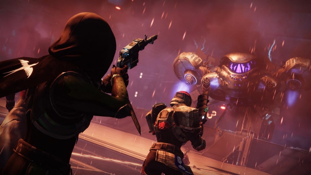 A screenshot of the Arms Dealer strike from Destiny 2