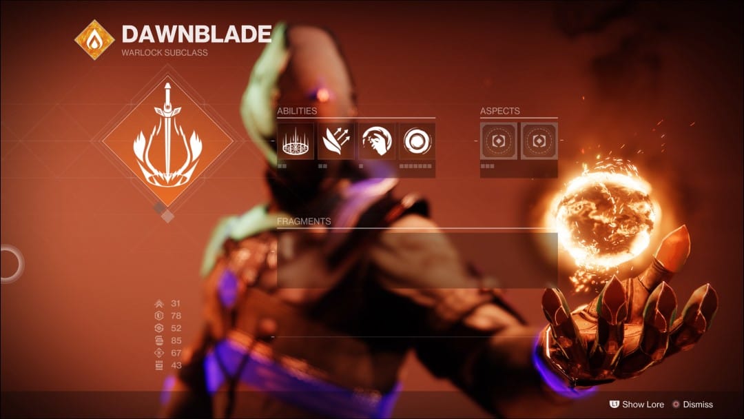 A Warlock with a flaming sun hovering in his hand