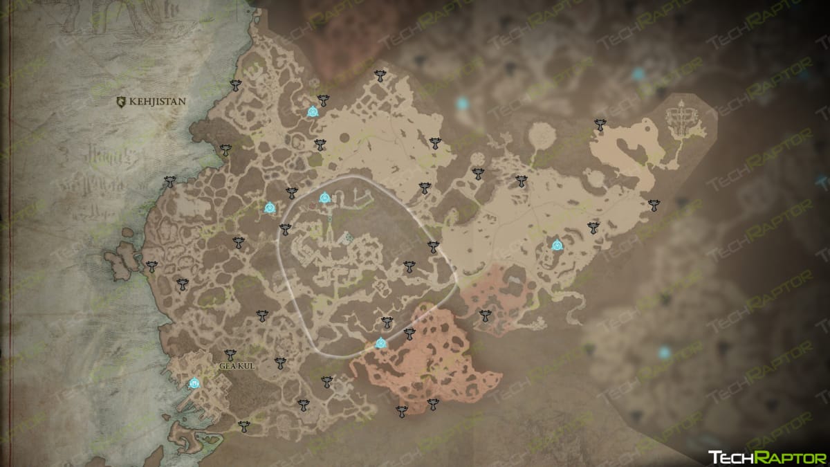 Diablo IV Kehjistan Altar of Lilith Locations Guide - Map