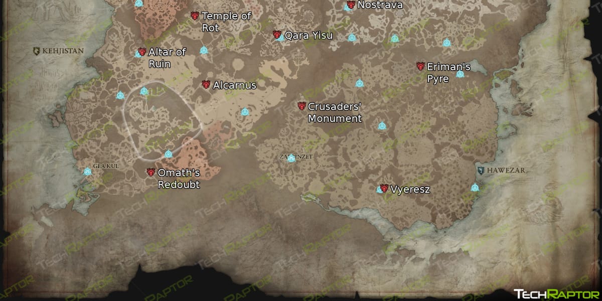 Diablo IV Strongholds Map - Bottom