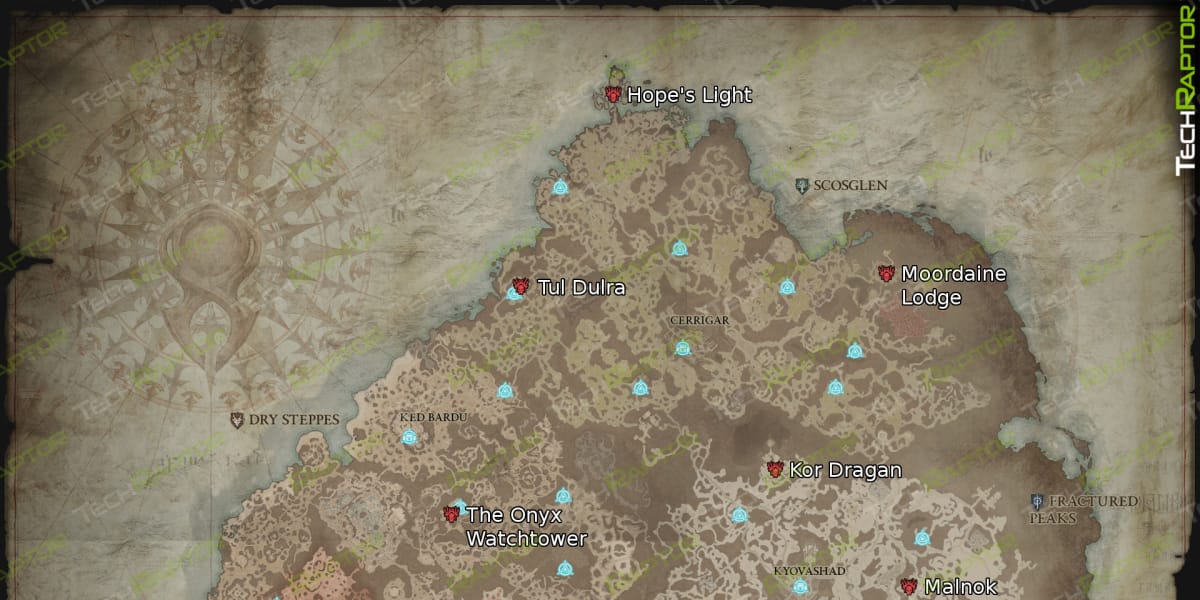 Diablo IV Strongholds Map - Top