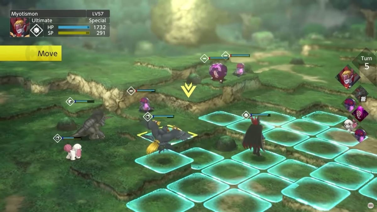 Strategic RPG gameplay in Digimon Survive