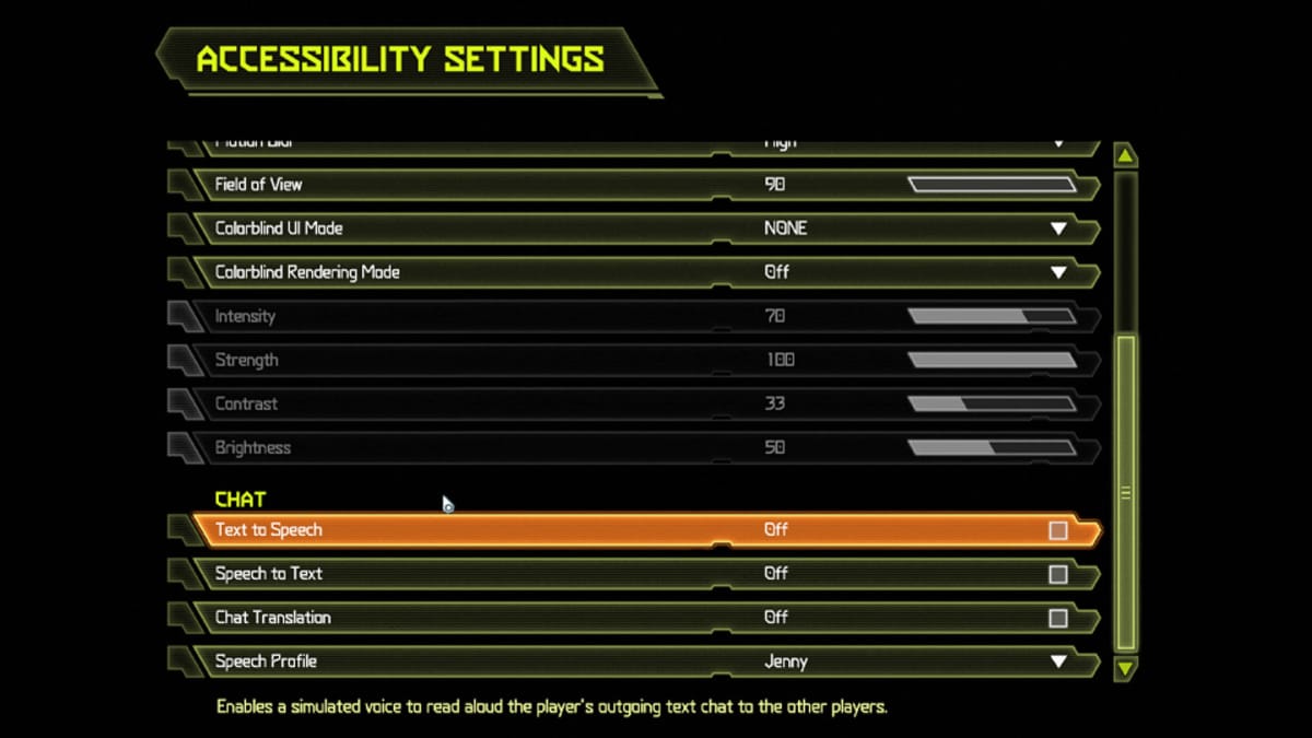 Doom Eternal Update 6.66 Rev 2 Accessibility Options menu