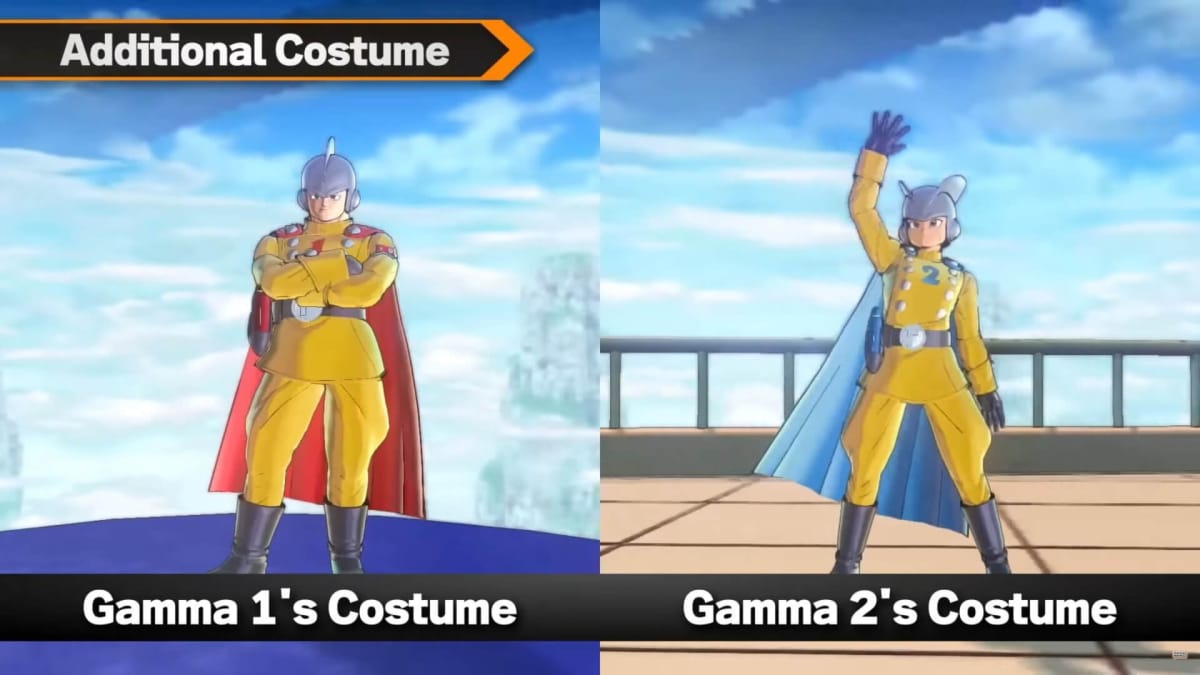 Extra costumes for Gamma 1 and Gamma 2 in the Dragon Ball Xenoverse 2 DLC