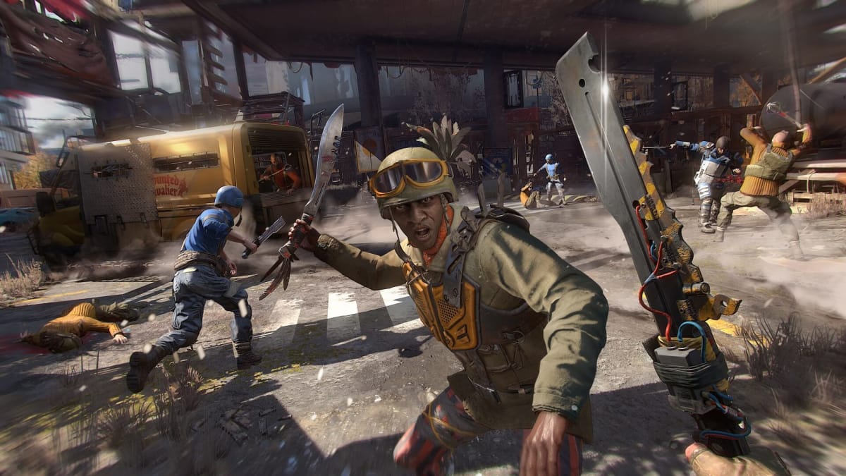 The player battling a human opponent in Dying Light 2