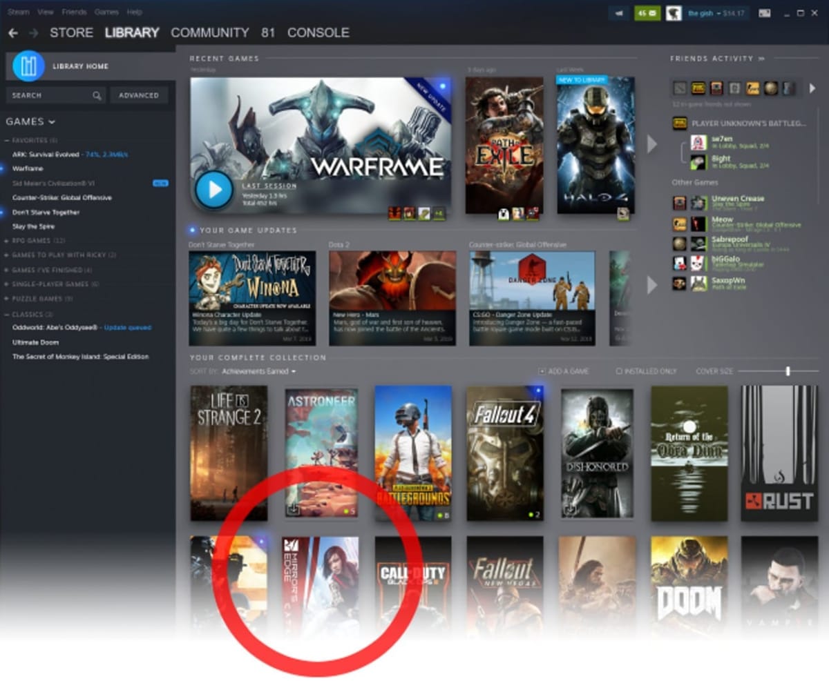 EA Games Steam Library Redesign PC Gamer