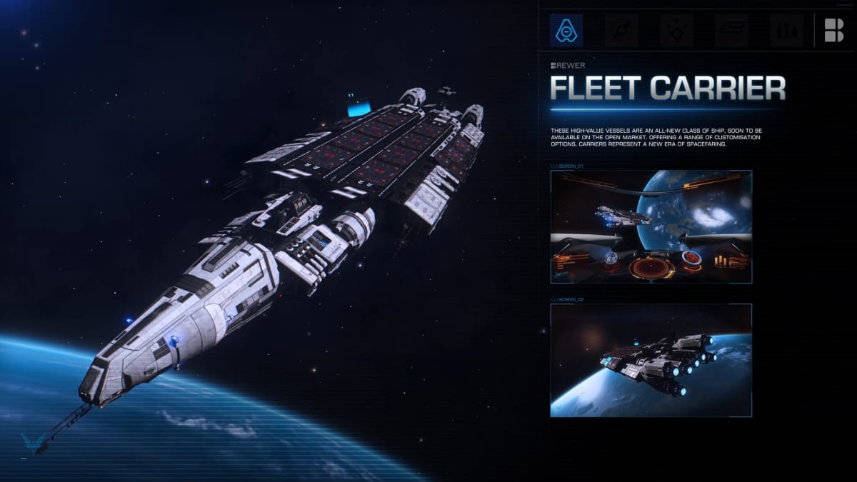 Elite Dangerous Fleet Carrier spec