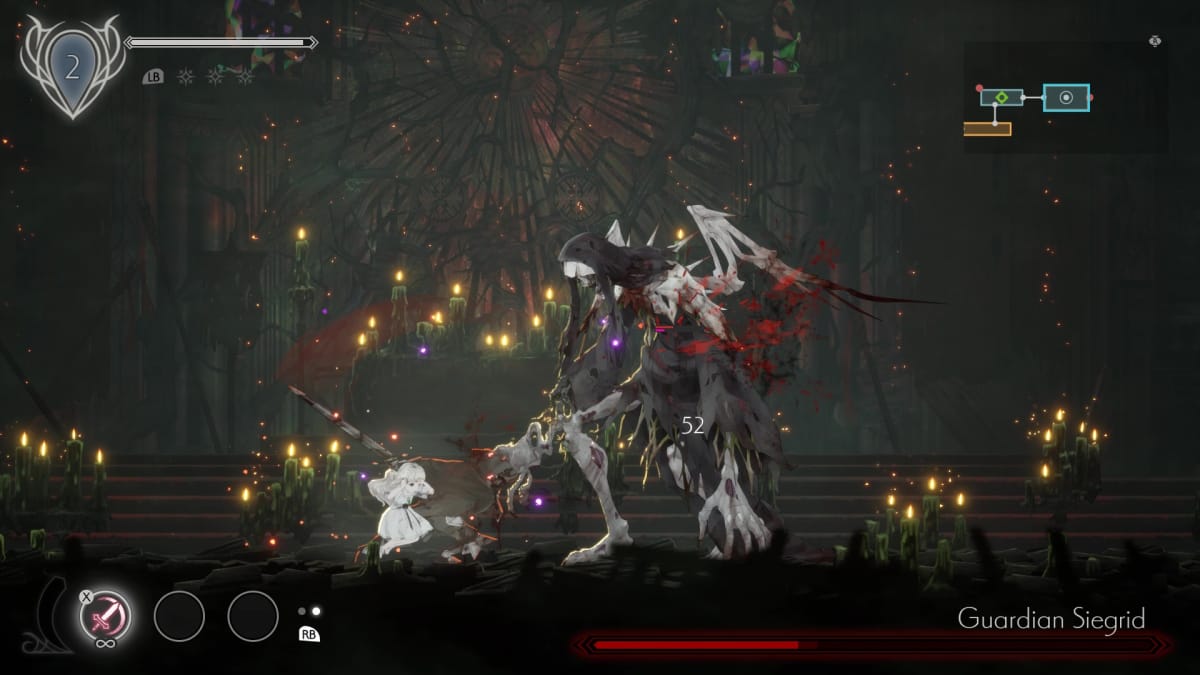 The Guardian Siegrid boss fight in Ender Lilies