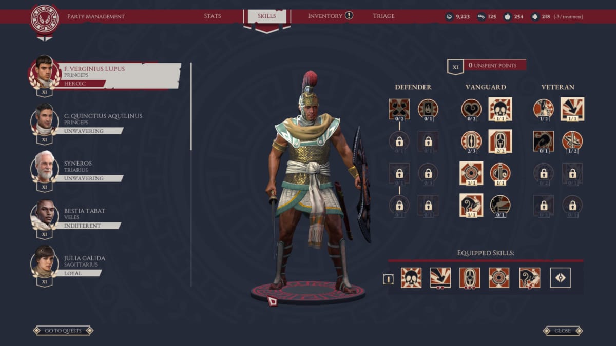 Expeditions Rome Skills Screen