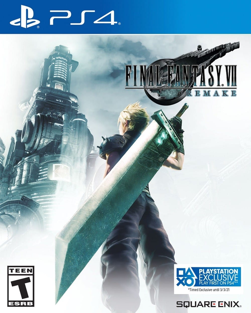 Final Fantasy 7 Remake Exclusive to PS4 Box Art