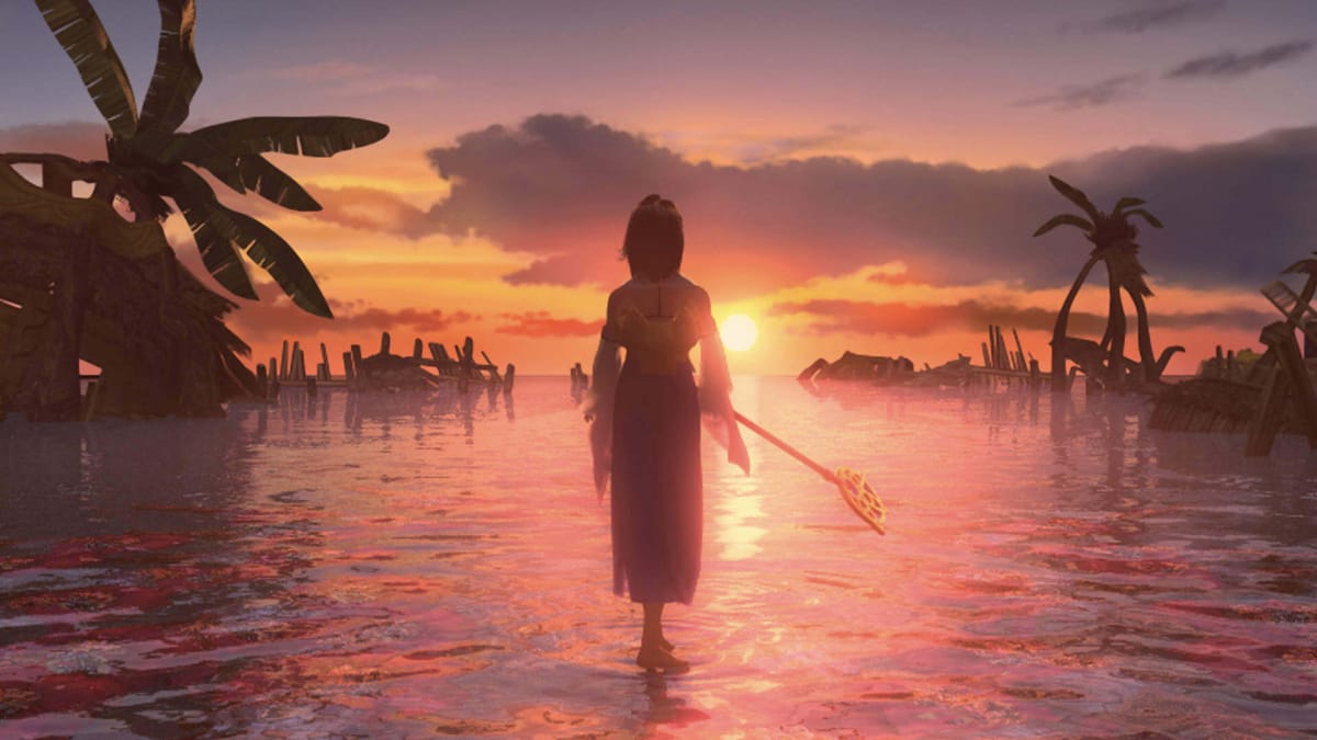Yuna standing on the water in Final Fantasy X, one of the games for which Materia Community has produced remixes