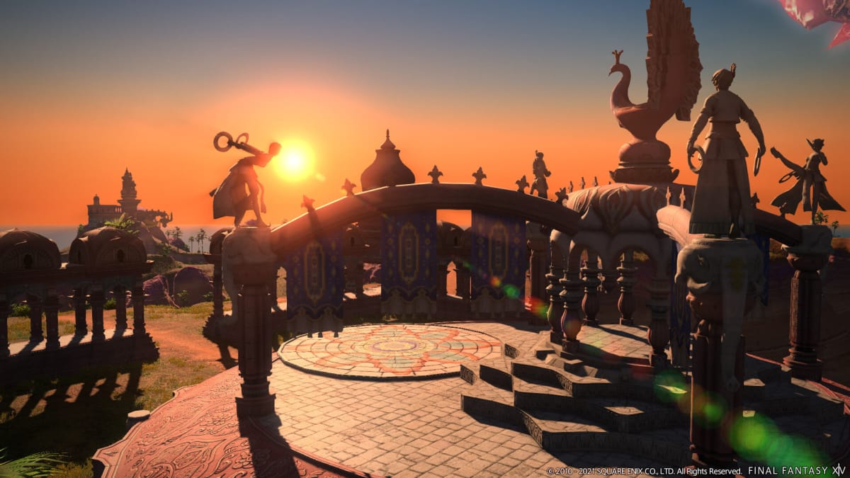 The beautiful land of Thavnair in Final Fantasy XIV: Endwalker