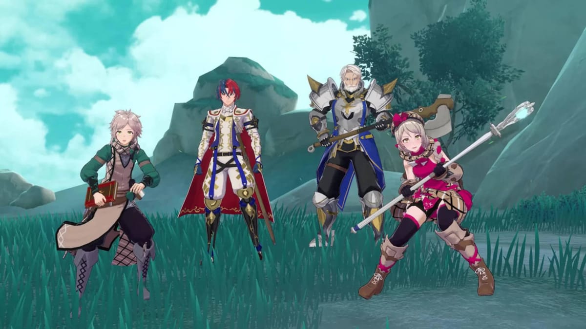 Four characters from the upcoming Fire Emblem Engage