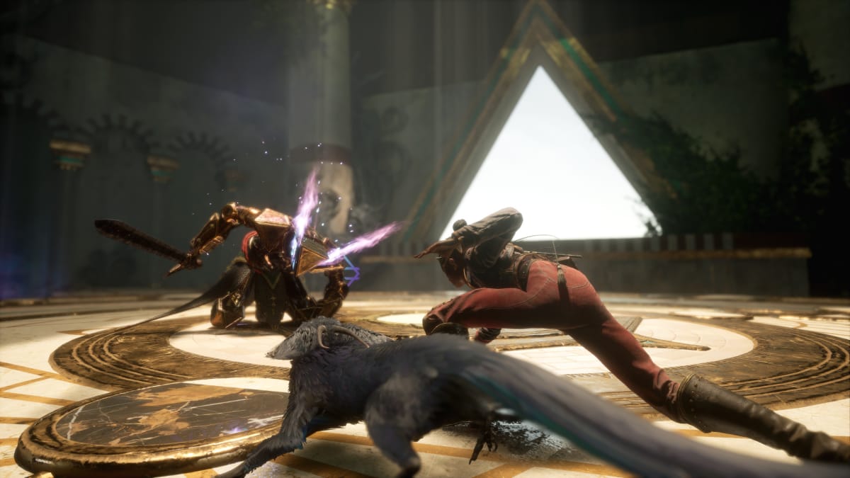 Flintlock Nor and Enki Fighting the God of Knowledge Screenshot