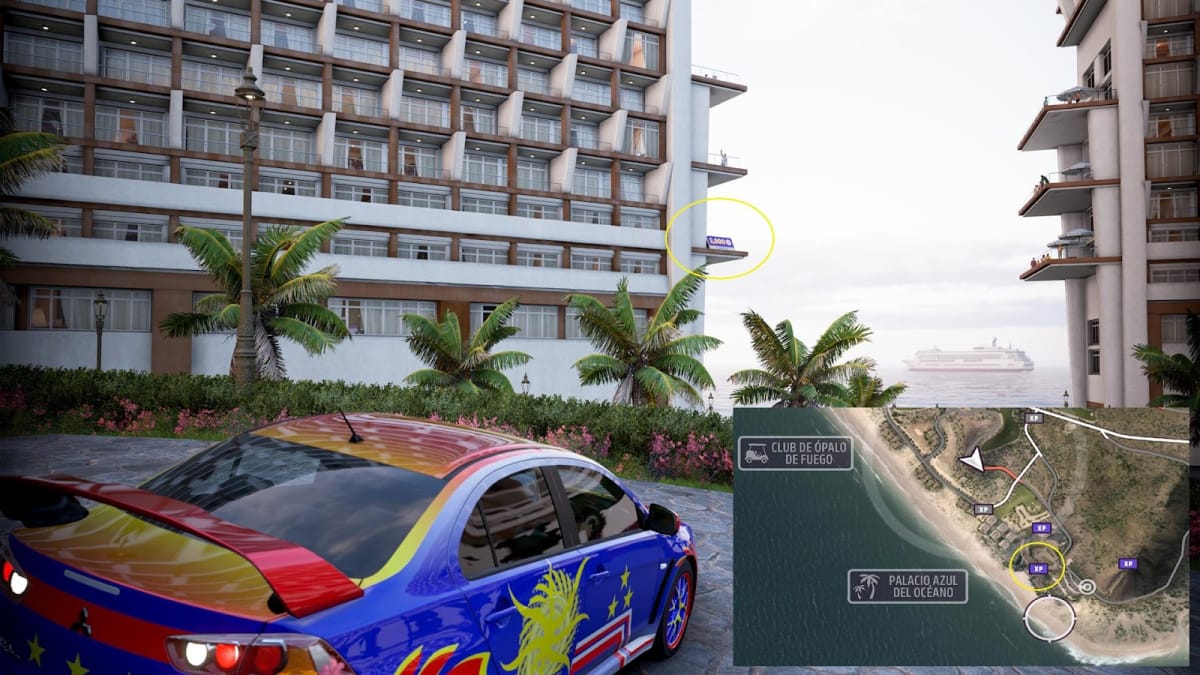 Forza Horizon 5 Bonus Board Hotel Balcony