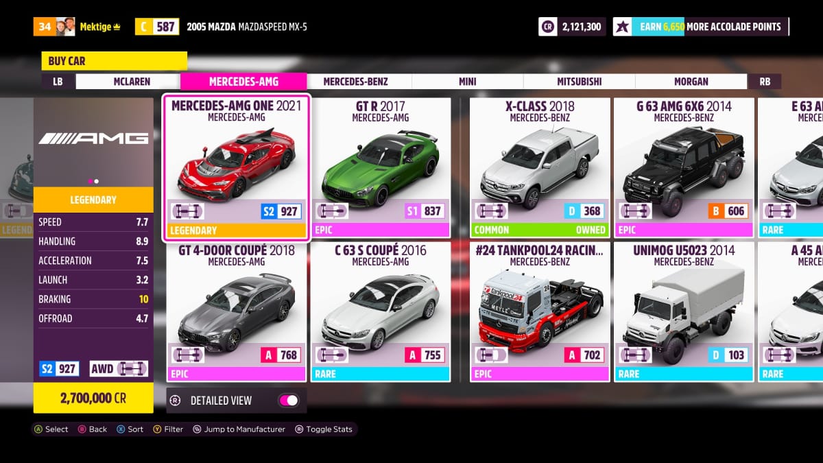 Forza Horizon 5 Cars