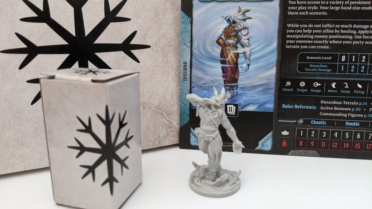 The Snowdancer mini from the Frosthaven Advanced Class