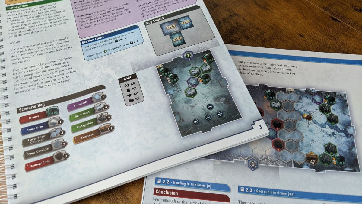 Scenario 0 shown in the Scenario and Section Rulebook of Frosthaven