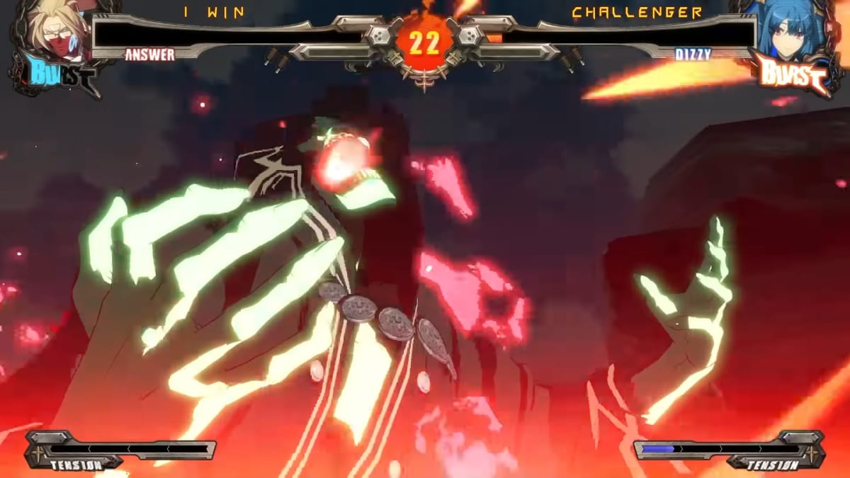 Guilty Gear Rollback screenshot showing a very angry face.