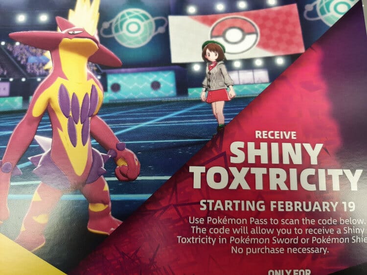 The Gamestop signage advertising the Pokemon promo