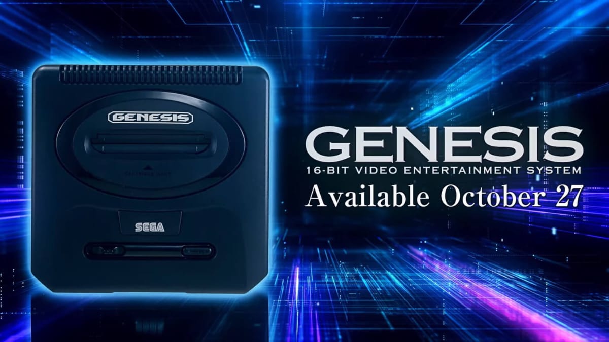 A banner advertising the Sega Genesis Mini 2 release date
