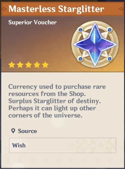 Genshin Impact Currency Starglitter