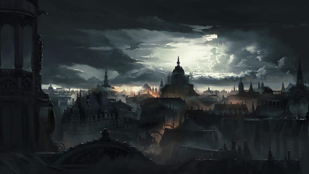 A Steelrising screenshot showing off the gloomy sights of 1789 Paris.