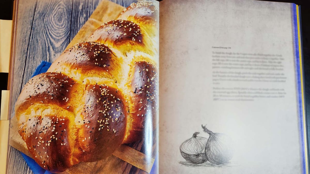The entry for challah in the God of War cookbook