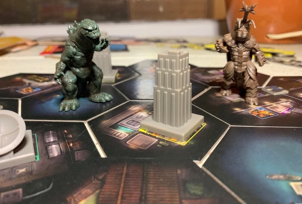 Godzilla and Megalon clash in the streets of Tokyo!